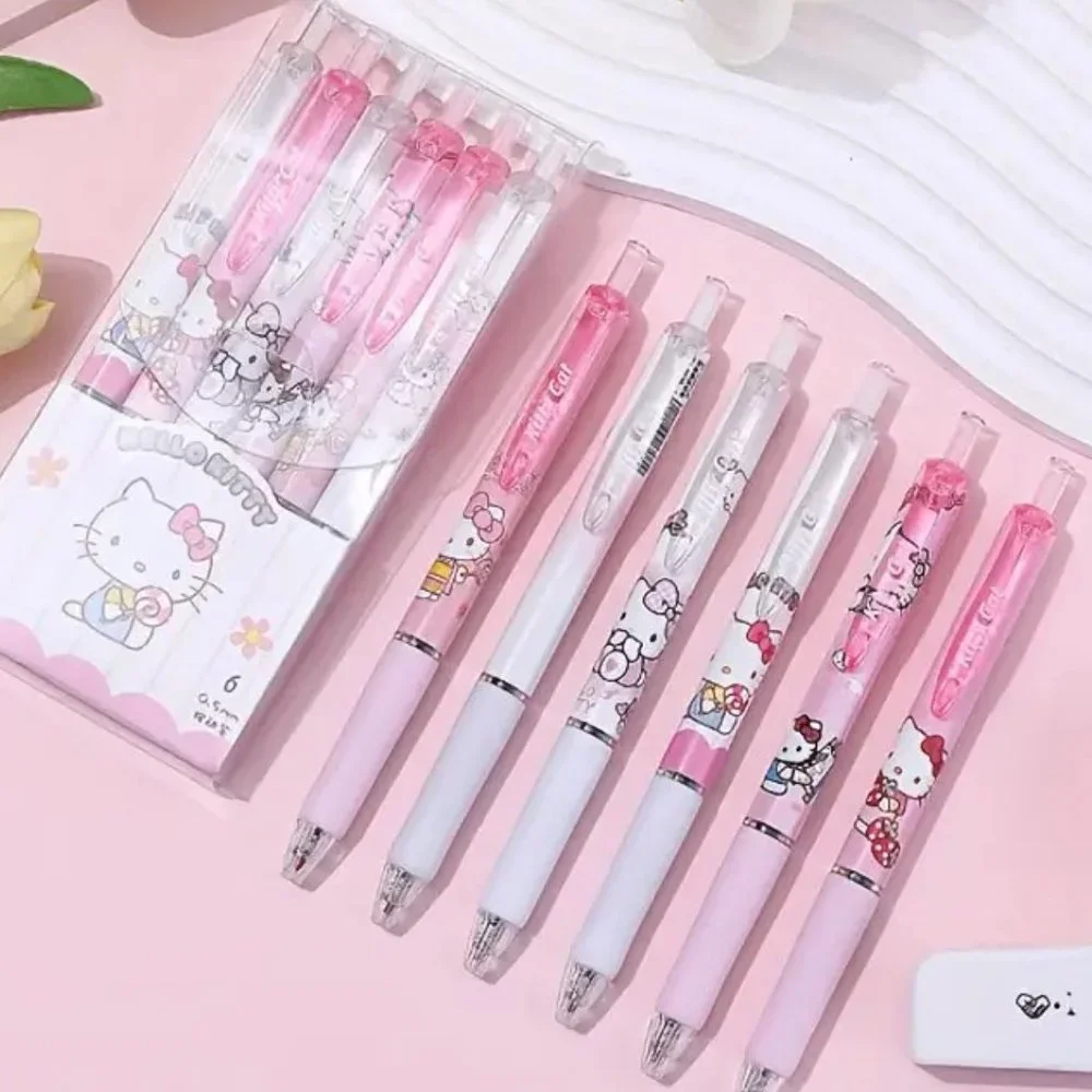 Hello Kitty Pens 6pk Ball Point School Supplies Sanrio Kawaii Office Stationary